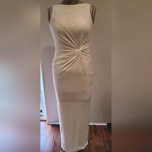 Calvin Klein Long White Sequin Dress